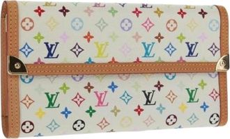 Louis Vuitton Pre-owned Wallets, female, Multicolor, Size: ONE SIZE Pre-owned Canvas Wallet