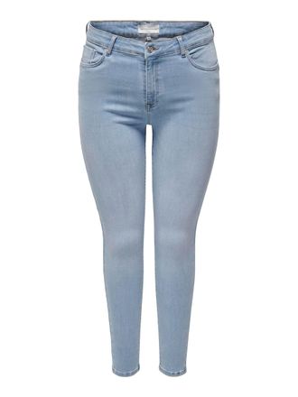 Only Carmakoma Womens Carpower Mid Push Up Sk DNM Azg944 Skinny fit Jeans, Light Blue (Light Blue Denim), 48W x 32L