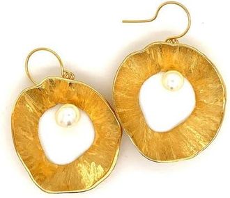 Esin Akan Sea & Moon Large Earring, Sterling Silver with Gold Plate in Gold Plated at Nordstrom