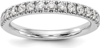 Diamond2Deal 14k Gold Lab Grown Diamond Wedding Band Ring 1/2Ct Clarity- VS Color- D-E