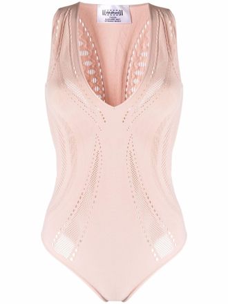Wolford Body con inserto a rete Agiorné - Rosa