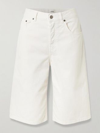 Haikure Shorts In Twill Di Misto Cotone E Lino Becky - Bianco sporco