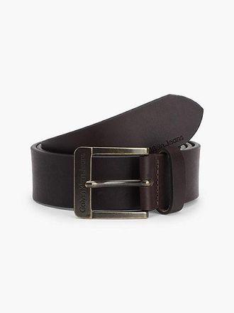 Calvin Klein Leather Belt - Calvin Klein - Brown - Men - 110 cm