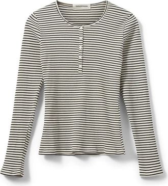 Sofie Schnoor Gestreept shirt met lange mouwen Zwart - Dames - Longsleeves - Zwart - XL - Katoen - Tops