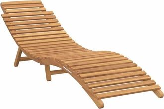 vidaXL Sun Lounger Dark grey 188 x 55 x 59 cm Solid teak wood Vidaxl