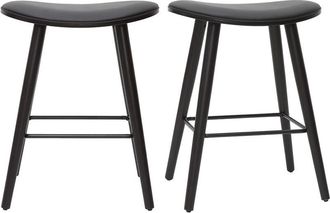 Miliboo Miliboo - Set de 2 taburetes de cocina de diseño negro 65 cm meadow