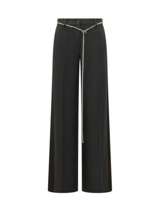 Pinko Black Relaxed Flat Front Pants
