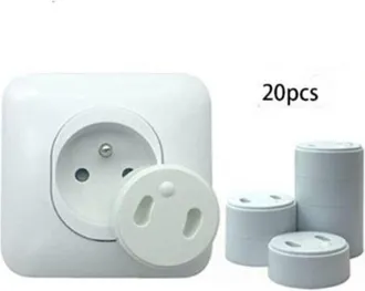 OEM [paquete De 20] Protectores De Enchufes Para Beb&eacute;s, Extra&iacute;bles, Estilo Franc&eacute;s [no Requiere Llave Ni Adhesivo] - Protector De Enchufes Para Beb&eacute;s - Se