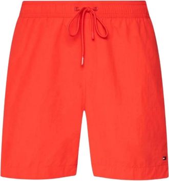 Tommy Hilfiger Drawstring Zwembroek - Heren - Strandmode - Rood - S - Polyester - Badmode