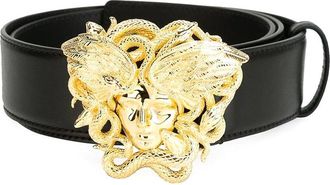 Versace Black medusa belt