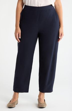 Eileen Fisher High Waist Ankle Barrel Leg Pants in Ink at Nordstrom, Size 1 X