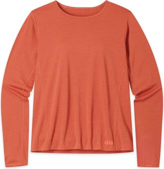 Stio | Womens Lucent Tee Shirt Long Sleeve, Size Extra Small in Hot Sauce