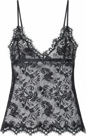 Isabel Marant Black Lace V Neck Top
