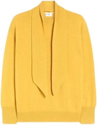 Marella Giochi Pullover - Dames - Ronde hals truien - Geel - L - Wol - Truien & Vesten