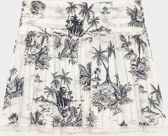Zadig&Voltaire Jocky Tropical Island Mini Skirt