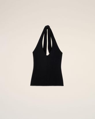 Ami Black backless jersey top Black - XS - for Women