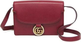 Gucci Pre-owned Leather gucci-bags - Dames - Vintage Schoudertas - Rood - ONE Size - Leer - Vintage
