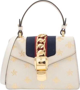 Gucci Pre-owned Handbags, female, White, Size: ONE SIZE Pre-owned Leather Handbag
