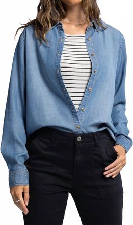 Thread & Supply Denim Button Down Shirt In Serena Wash