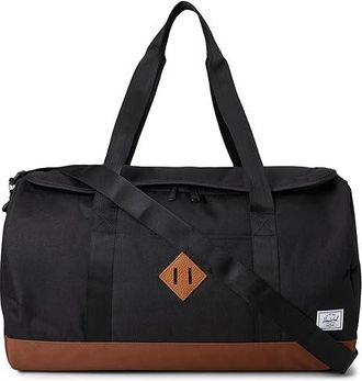 Herschel Heritage Duffel Bags Black/Saddle Brown, Mesh