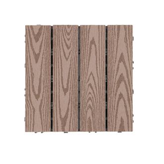 OEM Baldosas Para Terraza, Dise&ntilde;o Entrelazado, Acabado Efecto Madera, Color Caf&eacute;