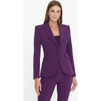 Generation Love Vera Crepe Blazer in Purple at Nordstrom, Size Xx-Small