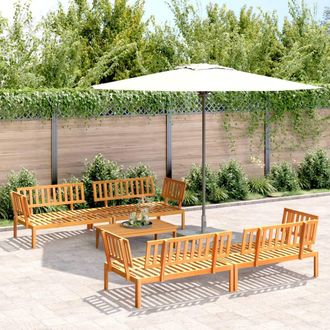 vidaXL Set De Sof&aacute;s De Palets De Jard&iacute;n 5 Pzas Madera Maciza De Acacia Vidaxl