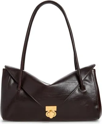 Marni Leather East/West Shoulder Bag in Metal Brown at Nordstrom