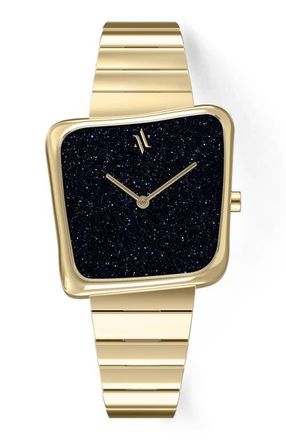 Vanna Nebula Gemstone Watch in Black Sandstone-Gold at Nordstrom