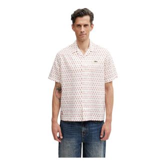 Lacoste Short Sleeve Shirts - Heren - Korte mouwen Overhemden - Veelkleurig - M - Overhemden
