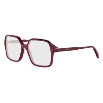 Celine Celine - Dun Geometrisch Montuur - unisex - Accessoires - Rood - Maat: 55 MM