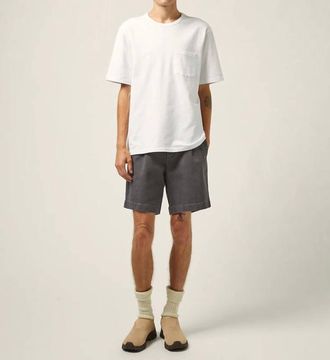 Corridor Heavy Twill Pleated Short In Grey