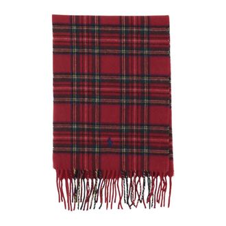 Polo Ralph Lauren Accessoires, Heren, Veelkleurig, ONE Size, Kasjmier, Cashmere Sjaal met Franjes