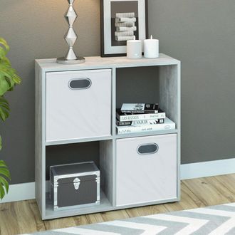 Vicco Separador De Ambientes Tetra, Hormig&oacute;n, 72.6 X 72 Cm