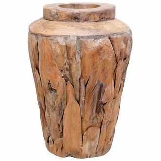 vidaXL Jarr&oacute;n Decorativo De Madera Maciza De Teca 40x60 Cm