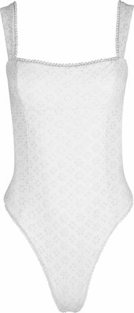 SOAH Womens Eyelet Genova One Piece Swimsuit In White