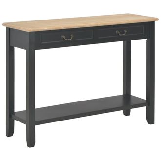 vidaXL Mesa Consola De Madera Negro 110x35x80 Cm Vidaxl