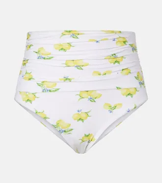Melissa Odabash Tobago printed ruched bikini bottoms