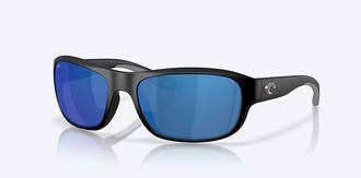 Costa Unisex Clipperton Polarized Sunglasses In Matte Black Blue Mirror