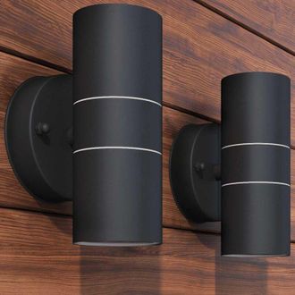 vidaXL L&aacute;mpara De Exterior 2 Uds Acero Ascendente/descendente Vidaxl