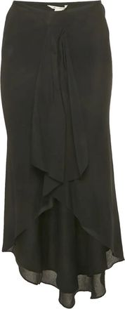 Diane Von F&uuml;rstenberg Gonna asimmetrica con ruches - Nero