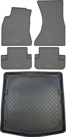 OEM Juego De Alfombrillas De Goma Para Coche Y Maletero Para Audi A5 8ta Sportback (5 Puertas) De 2009 A Septiembre De 2016