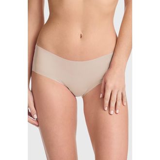Commando Invisible Seamless Rib Bikini Briefs in Beige at Nordstrom