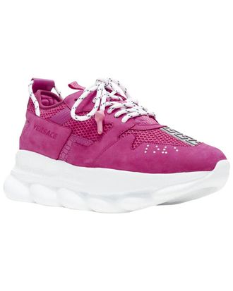 Versace Mens Cotton Chain Reaction Blowzy All Suede Low Top Chunky Sneaker (Authentic Pre-Loved)