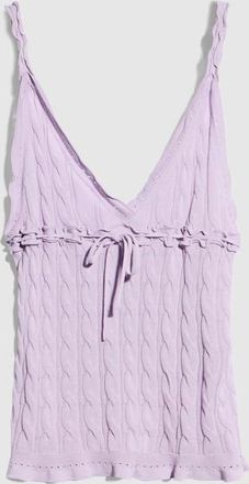 Gucci Braided Cotton Blend Top, Pink, Ready-to-wear