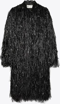 Tory Burch Womens Fringe Coat, size XS