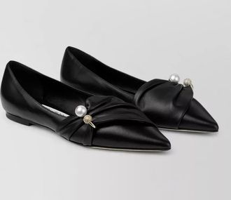 Jimmy Choo London leather ballerina loafers