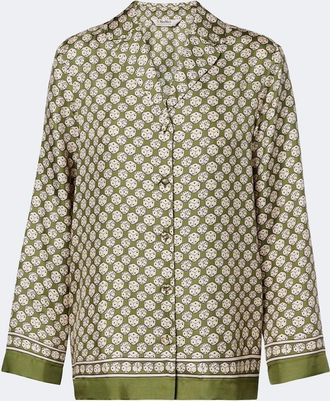 Max Mara Printed silk twill shirt