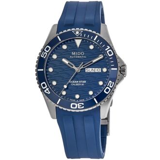 Mido Ocean Star 200 C Blue Dial Rubber Strap Mens Watch M042.430.17.041.00
