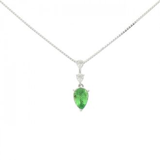 Tasaki Garnet Diamond Au750 Necklace